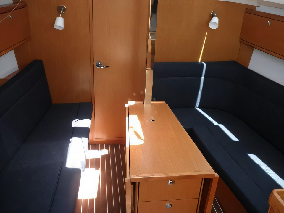 Interior of Bavaria Cruiser 34 sail boat with 2 cabins Croatia yacht charter