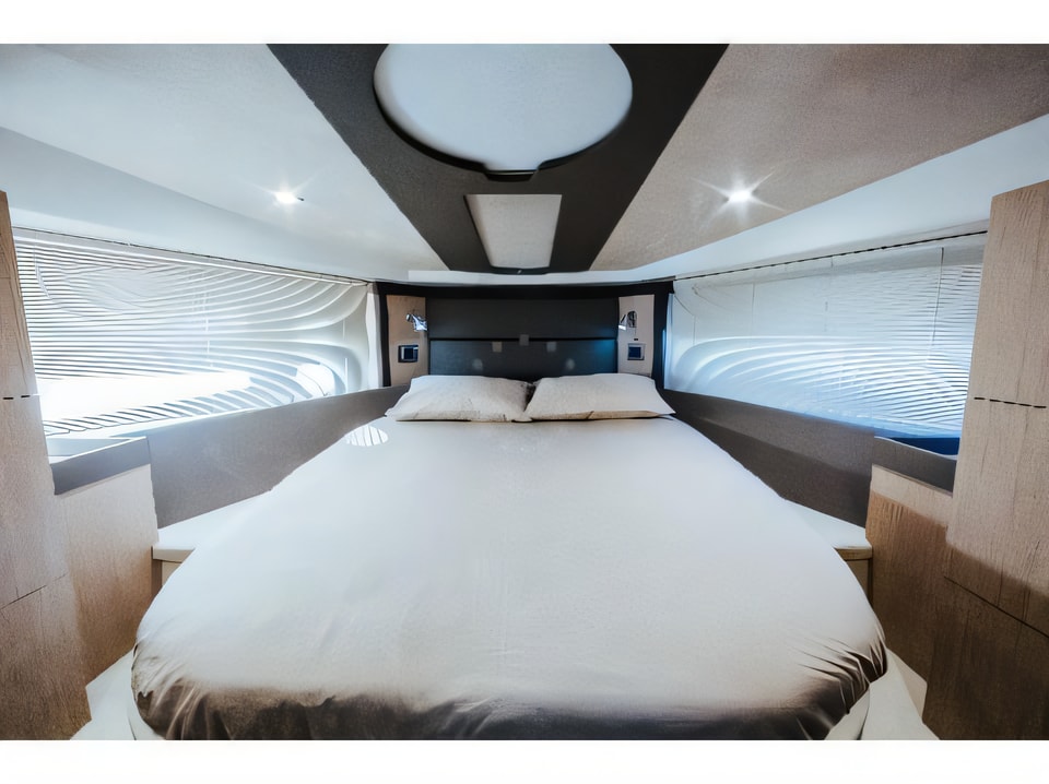 Interior of Cranchi M44 HT motoryacht with 2 cabins Croatia yacht charter