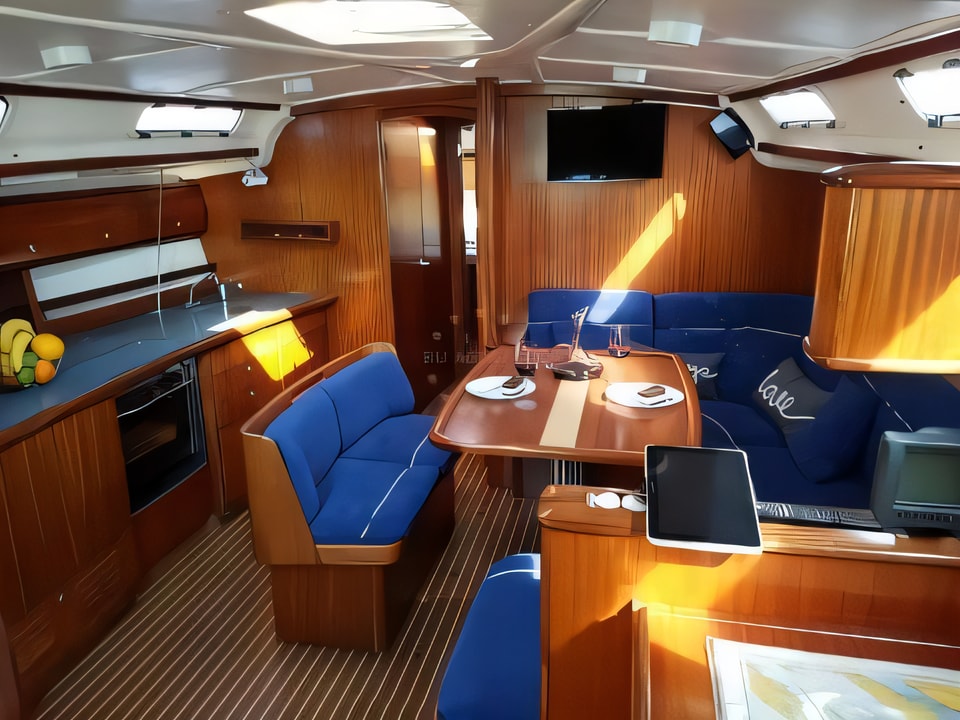 Interior of Bavaria 44 sail boat with 4 cabins Croatia yacht charter