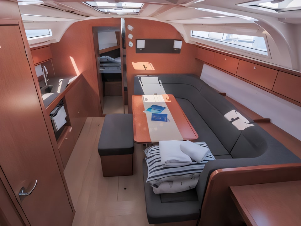 Interior of Bavaria Cruiser 41 sail boat with 3 cabins Croatia yacht charter