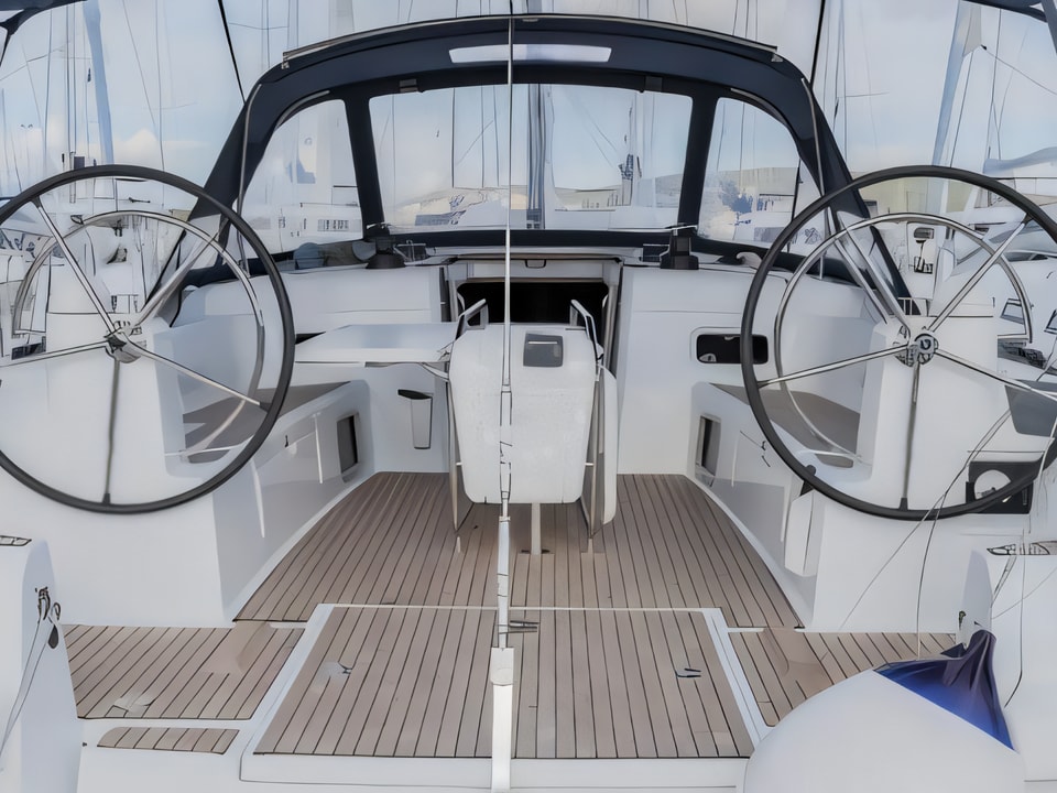 Exterior overview of Bavaria Cruiser 51 sail boat for charter from Seget Donji Marina Baotic in the Split sailing area Croatia
