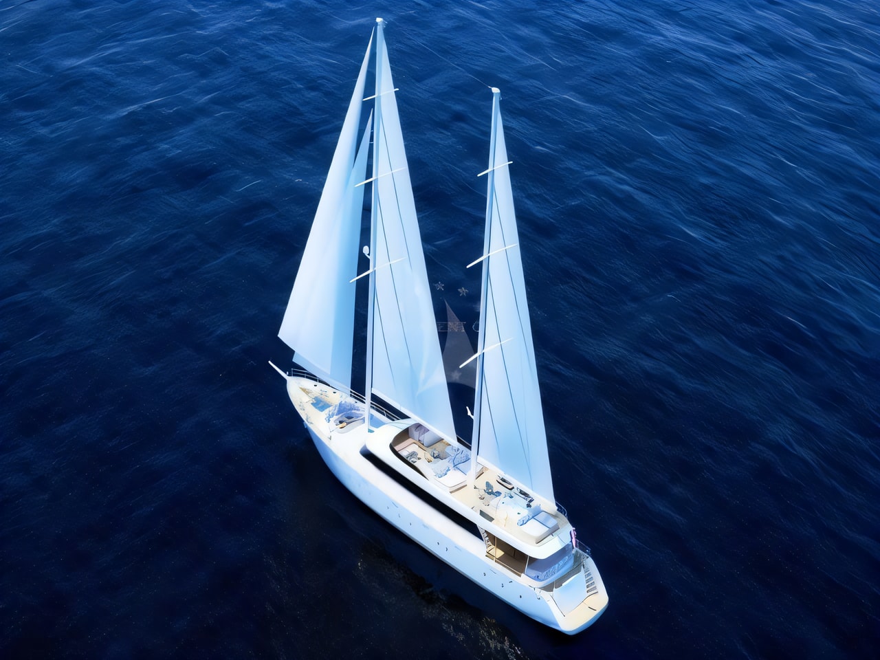 Exterior overview of Aurum Sky gulet or cruiser for charter from Adriatic Croatia