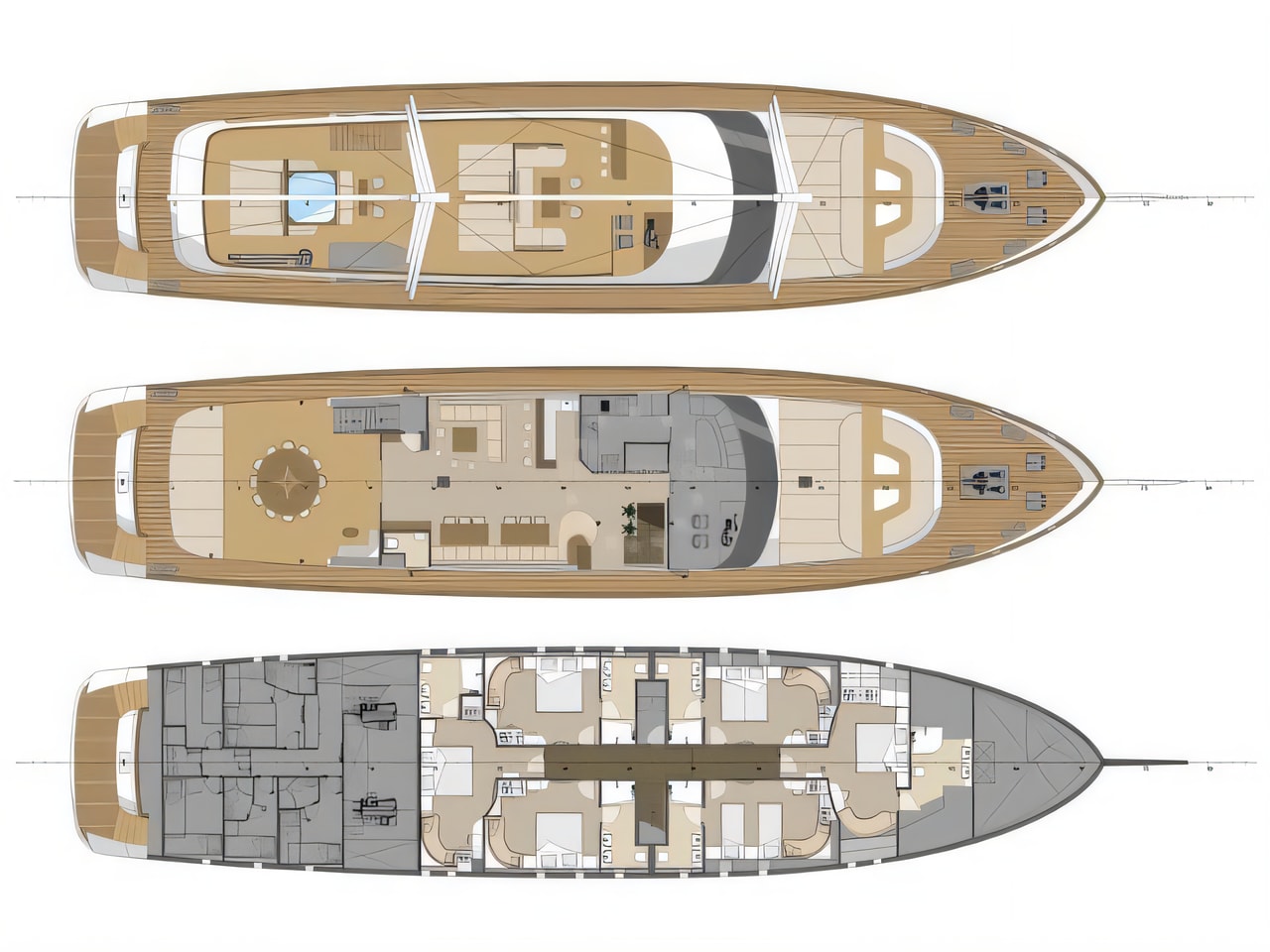 Interior of Aurum Sky gulet or cruiser with 6 cabins Croatia yacht charter