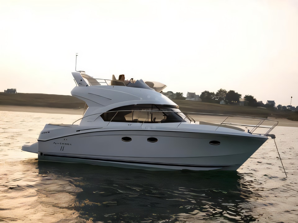 Exterior overview of Antares 36 motor boat for charter from Split ACI Marina in the Split sailing area Croatia
