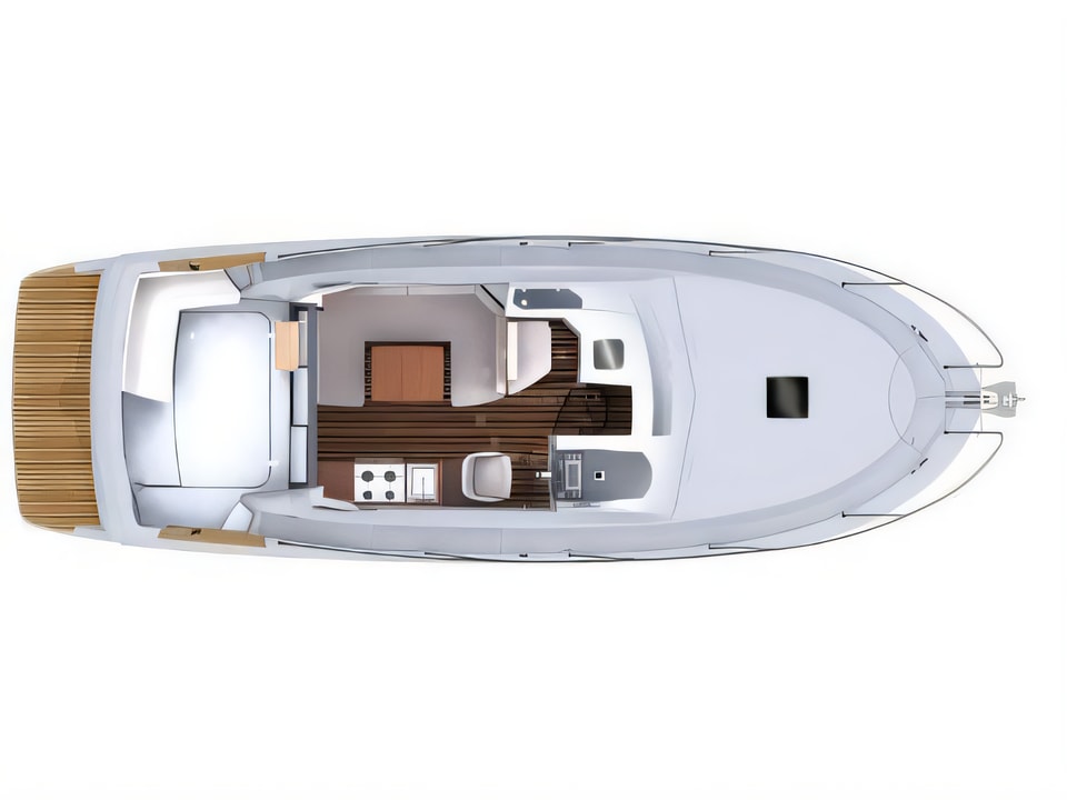 Antares 30 Fly yacht layout 2 cabins Croatia charter