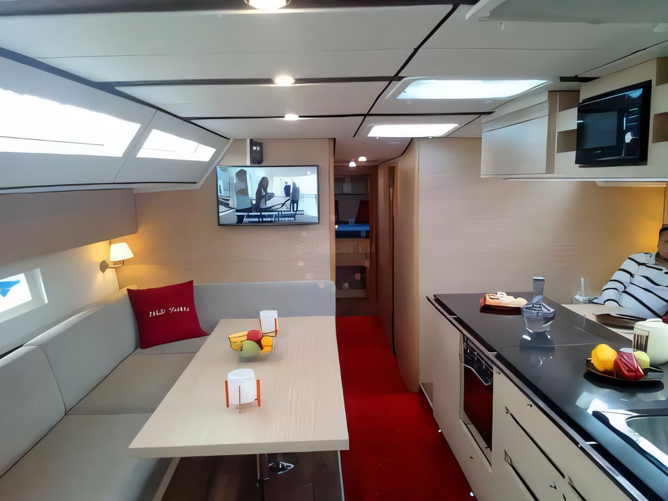 Interior of D&D Kufner 54.2 sail boat with 5 cabins Croatia yacht charter