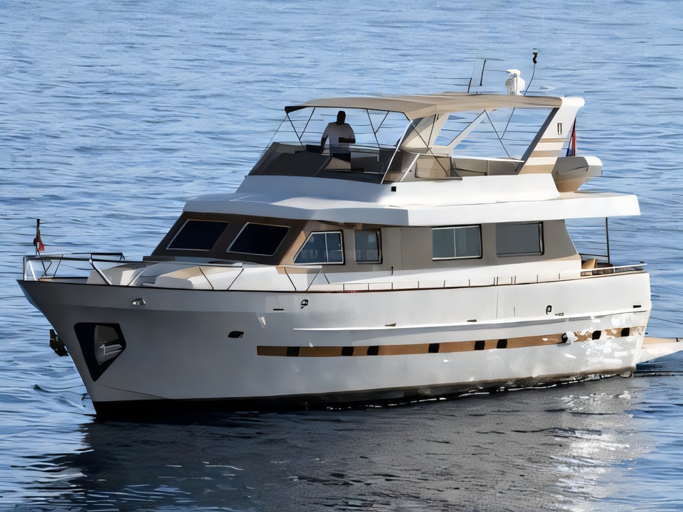 Exterior overview of M / Y Blanka motoryacht for charter from Split ACI Marina in the Split sailing area Croatia