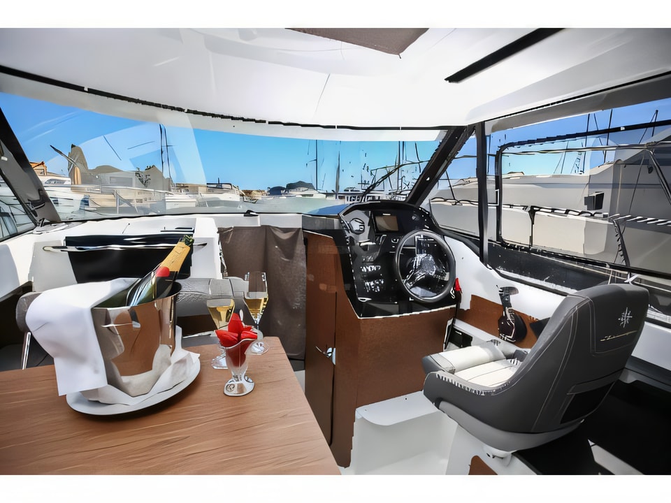 Layout of Merry Fisher 795 motor boat with 1 cabins Croatia yacht charter