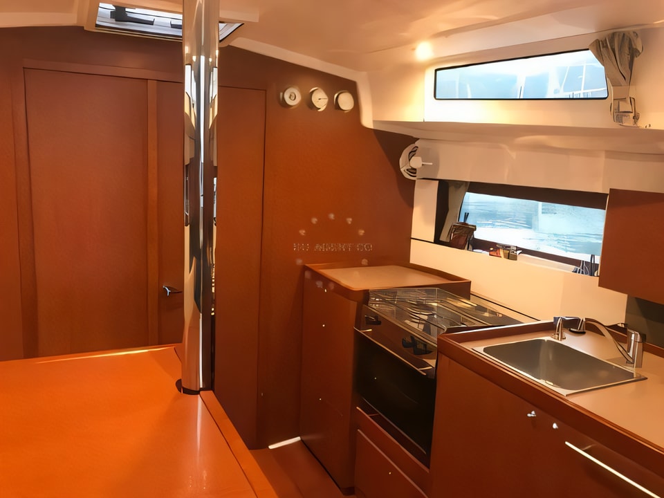 Interior of Oceanis 38.1 sail boat with 3 cabins Croatia yacht charter
