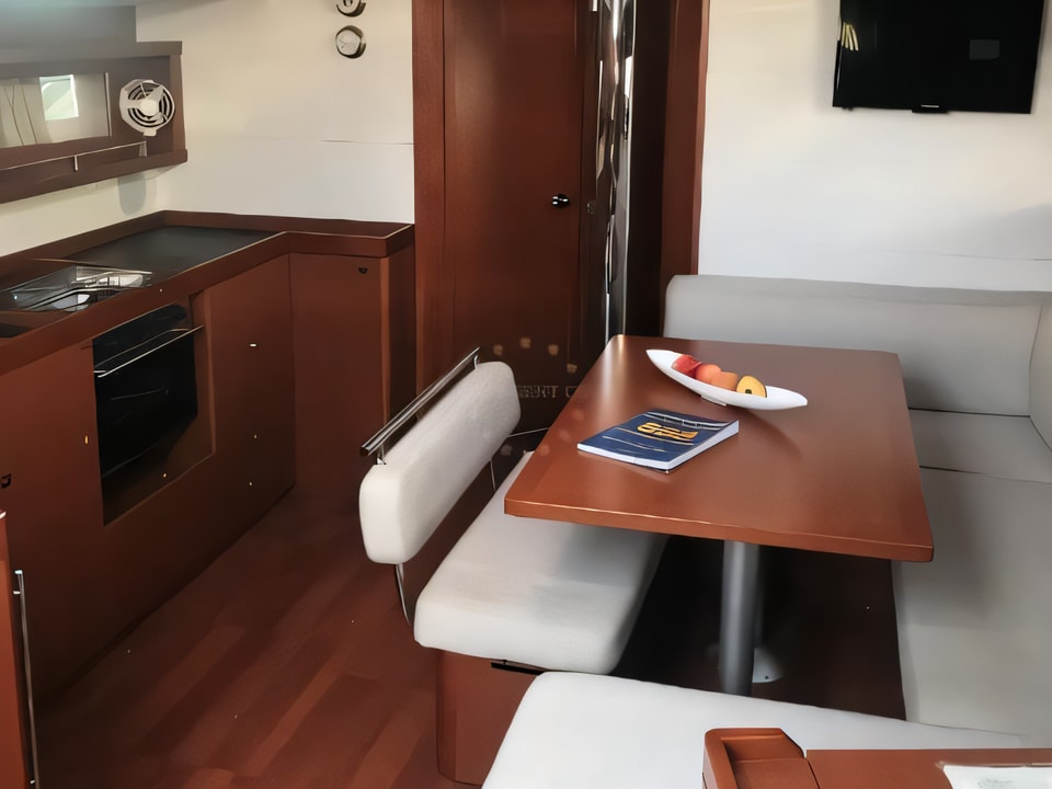 Interior of Oceanis 45 sail boat with 4 cabins Croatia yacht charter