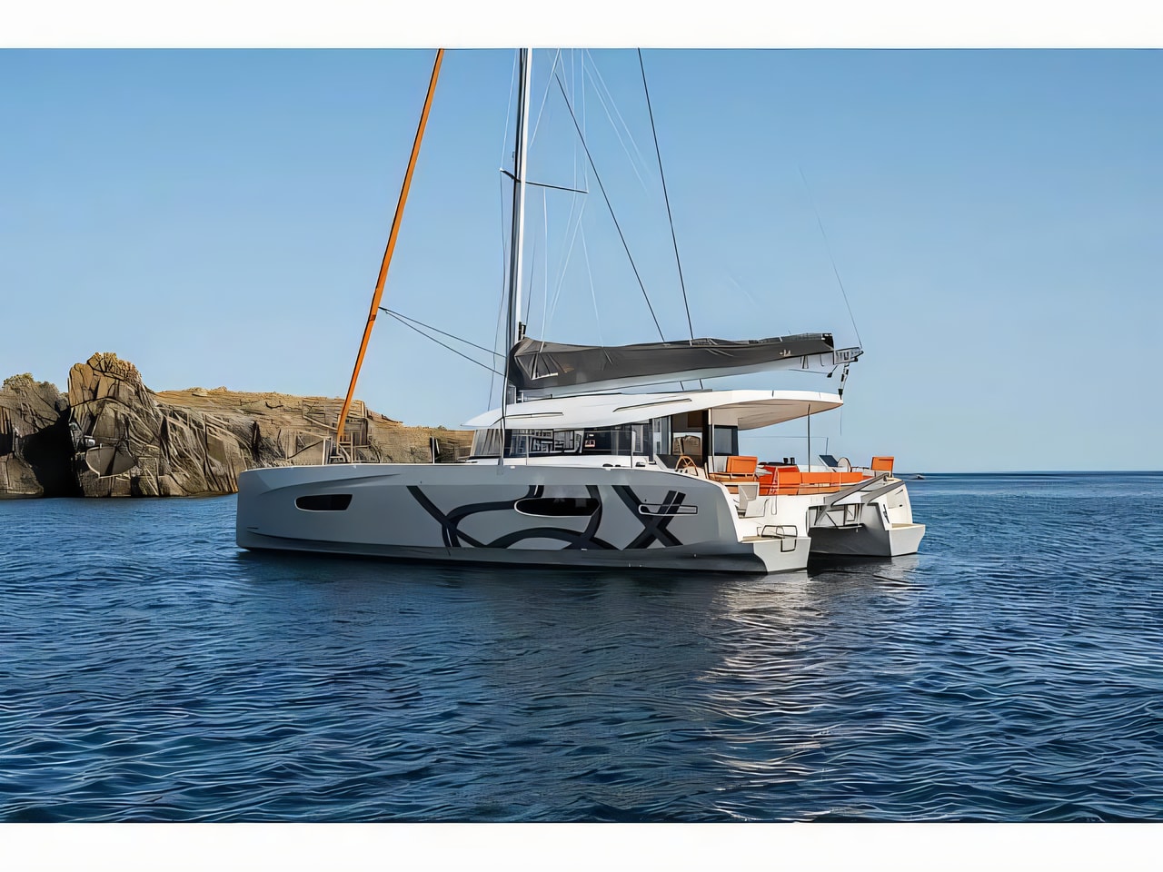 Exterior overview of Excess 14 catamaran for charter from SCT Marina Trogir in the Split sailing area Croatia
