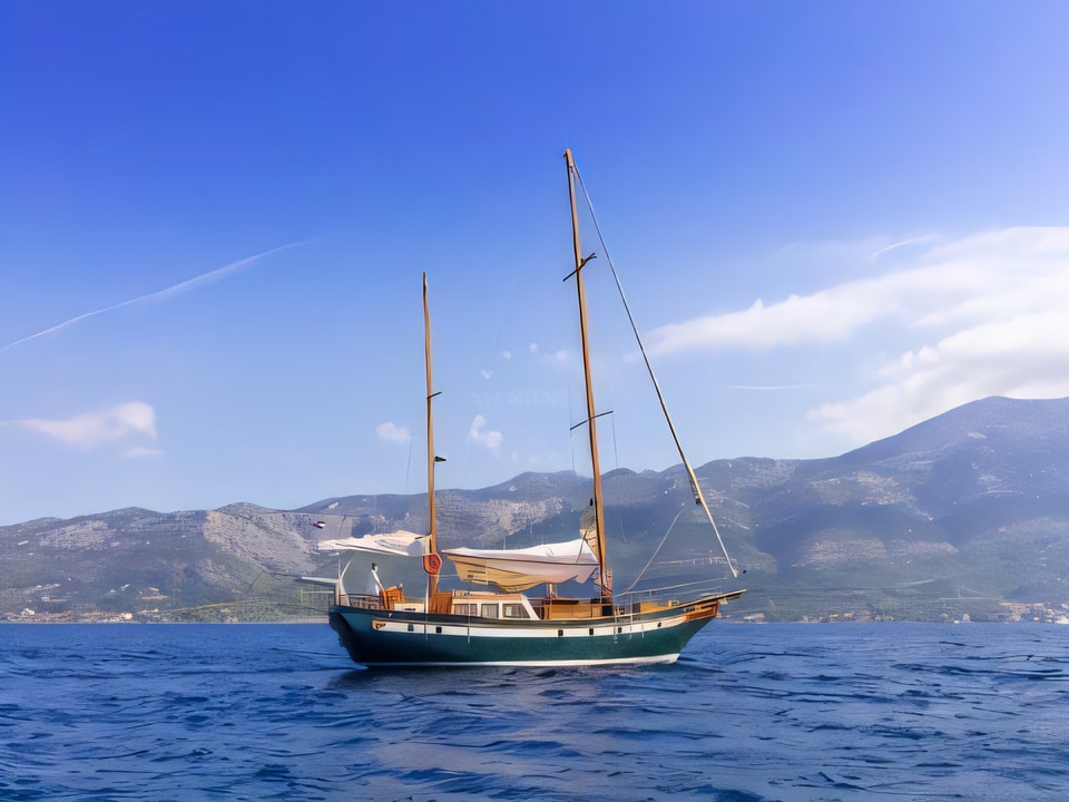 Exterior overview of PROVIDENCA gulet or cruiser for charter from Split Port in the Split sailing area Croatia