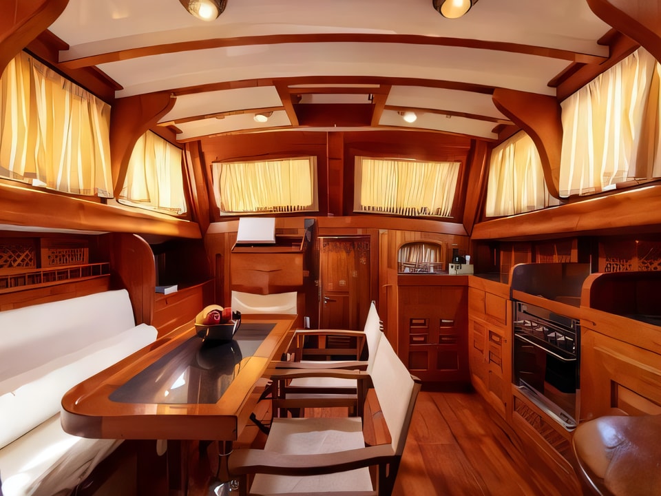 Interior of PROVIDENCA gulet or cruiser with 2 cabins Croatia yacht charter
