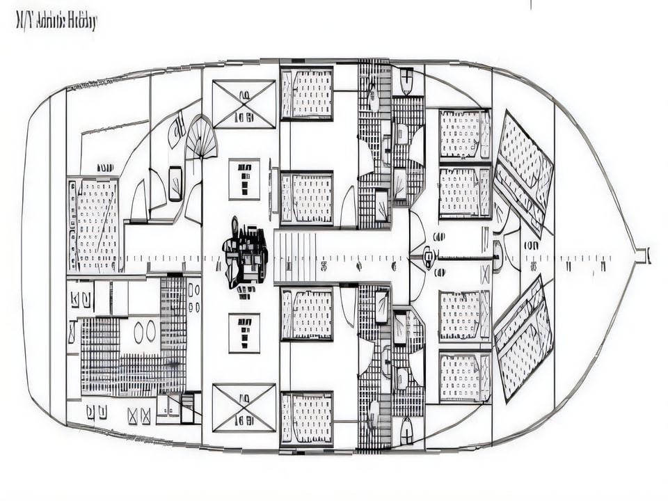ADRIATIC HOLIDAY yacht layout 5 cabins Croatia charter