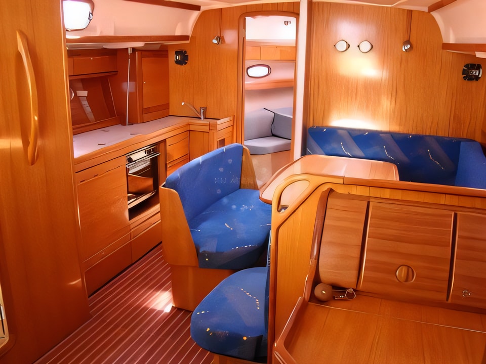 Interior of Bavaria 39 Cruiser sail boat with 3 cabins Croatia yacht charter