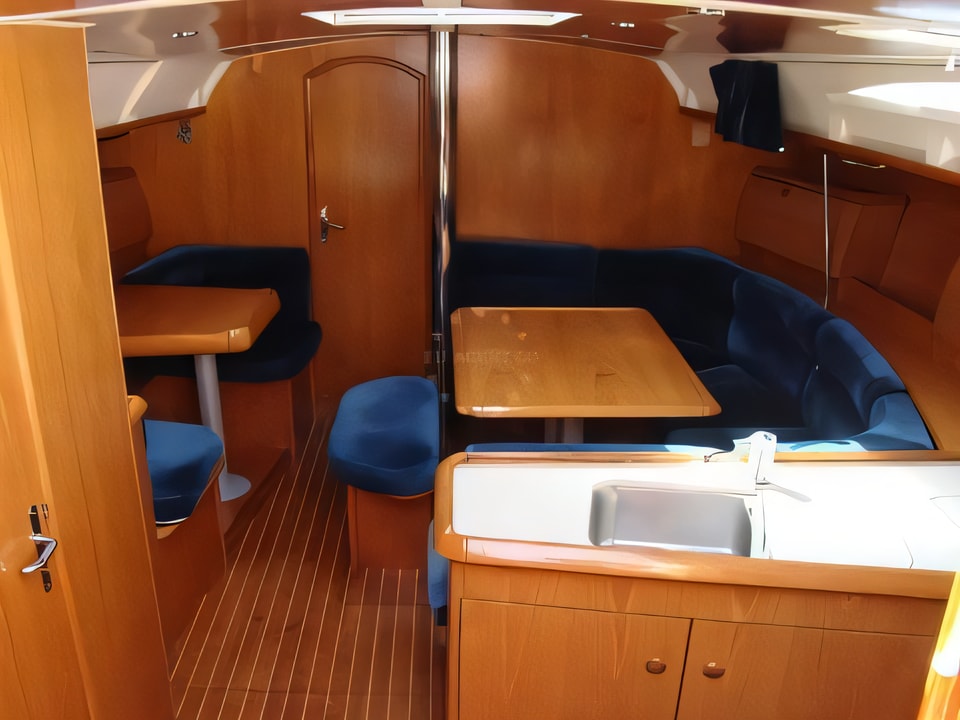 Interior of Sun Odyssey 40 sail boat with 3 cabins Croatia yacht charter