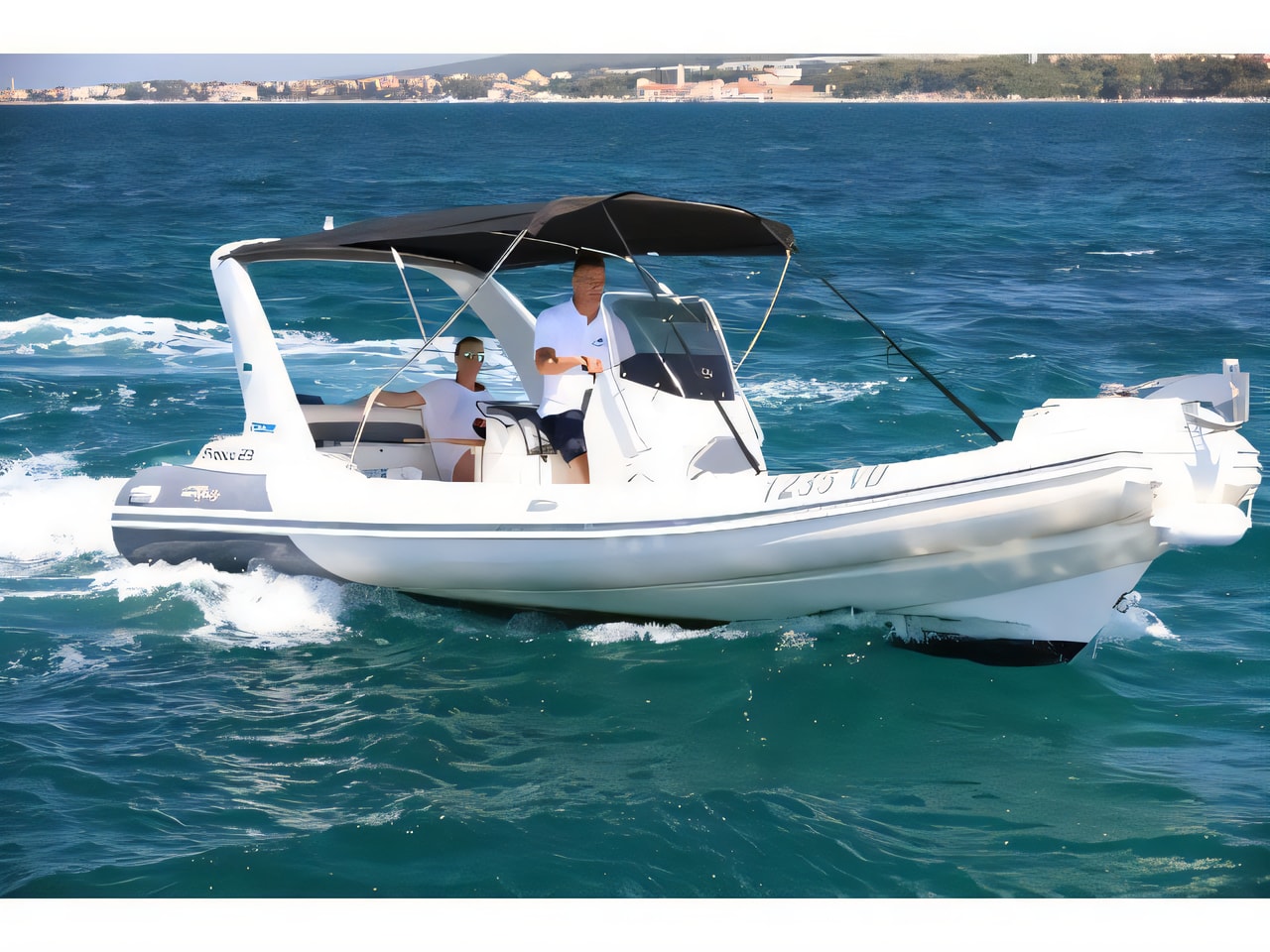 Exterior overview of Nuova Jolly Prince 23 motor boat for charter from Biograd Marina Kornati in the Kornati sailing area Croatia