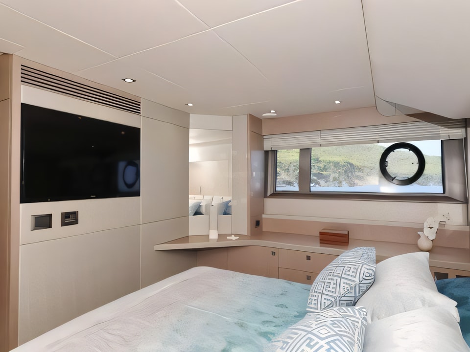 Interior of Manhattan 52 motoryacht with 3 cabins Croatia yacht charter