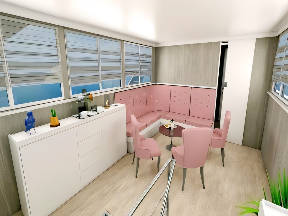 Interior of Adriatic Dream gulet or cruiser with 4 cabins Croatia yacht charter