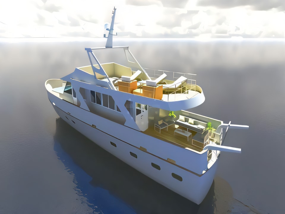 Layout of Adriatic Dream gulet or cruiser with 4 cabins Croatia yacht charter