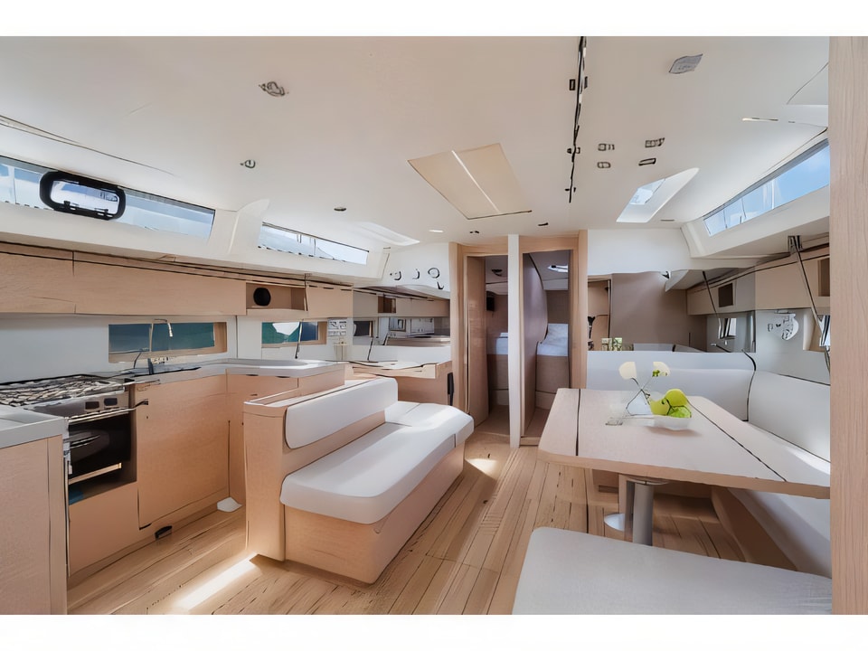 Interior of Oceanis 51.1 sail boat with 5 cabins Croatia yacht charter