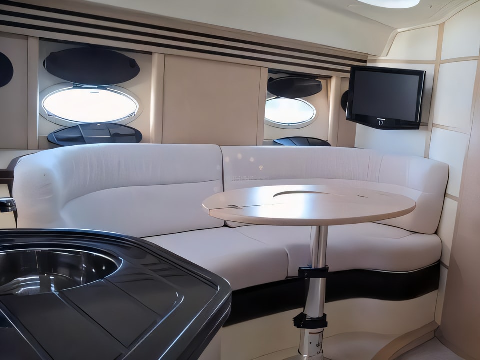 Interior of Elan Power 35 motor boat with 2 cabins Croatia yacht charter
