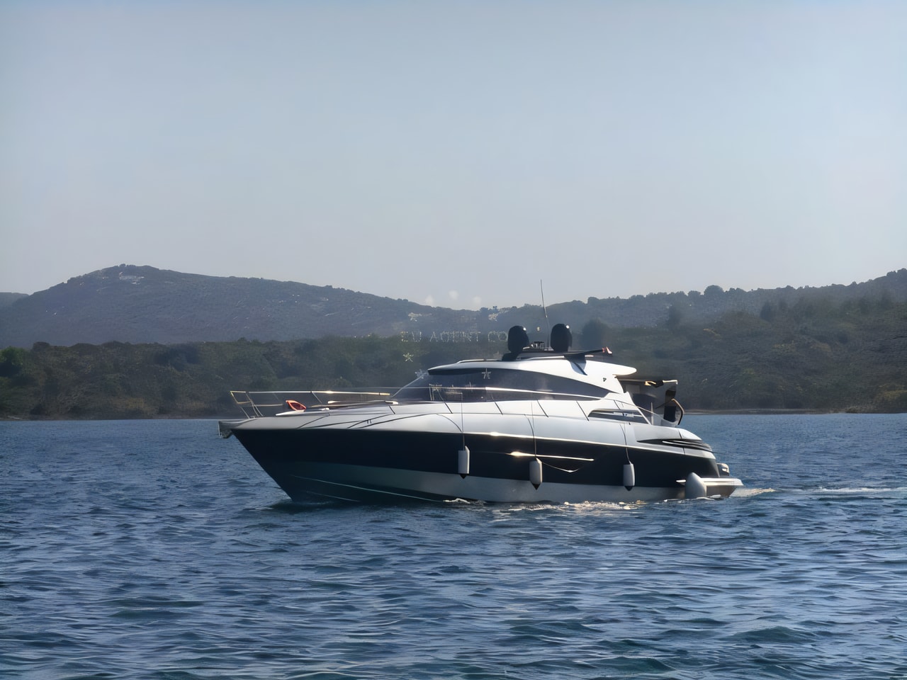 Exterior overview of Elan Power 48 motoryacht for charter from Pirovac in the Sibenik sailing area Croatia