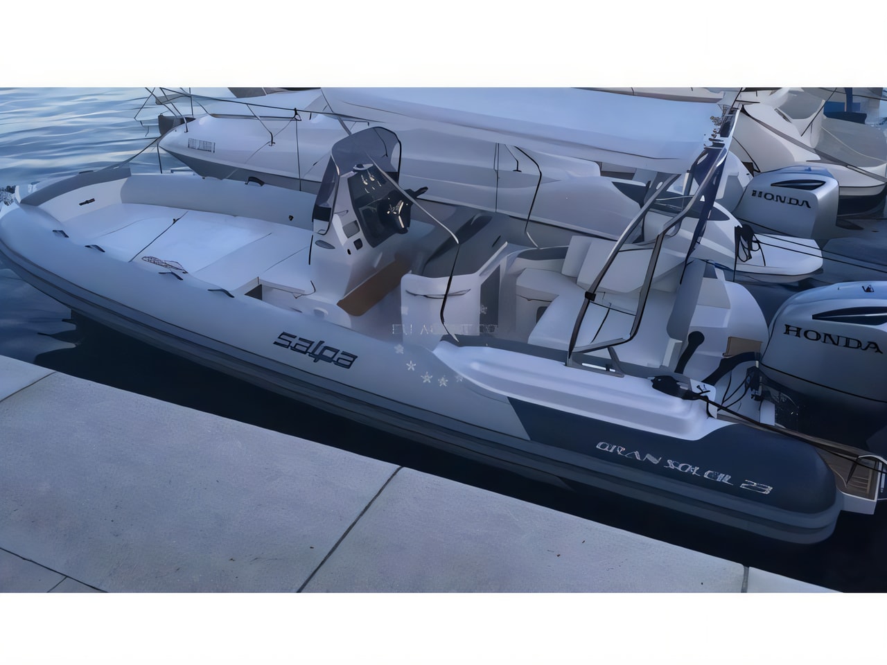 Layout of Salpa Gran Soleil 23 motor boat with 0 cabins Croatia yacht charter