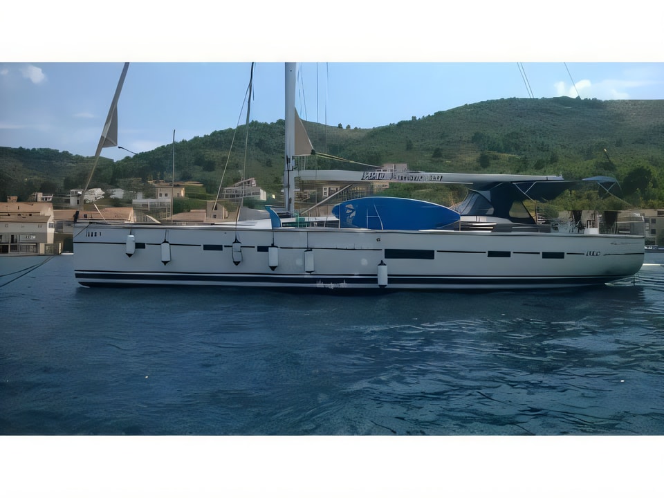 Exterior overview of D&D Kufner 54.2 sail boat for charter from Baska Voda in the Split sailing area Croatia