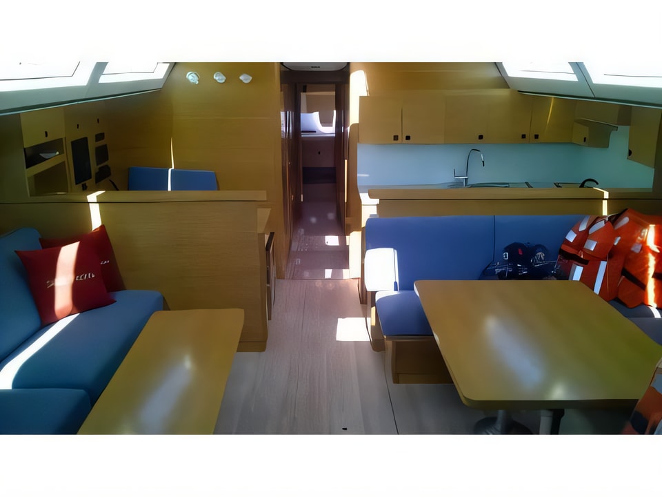 Interior of D&D Kufner 54.2 sail boat with 5 cabins Croatia yacht charter