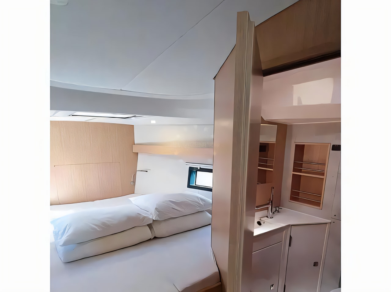 Layout of Bavaria C42 sail boat with 3 cabins Croatia yacht charter