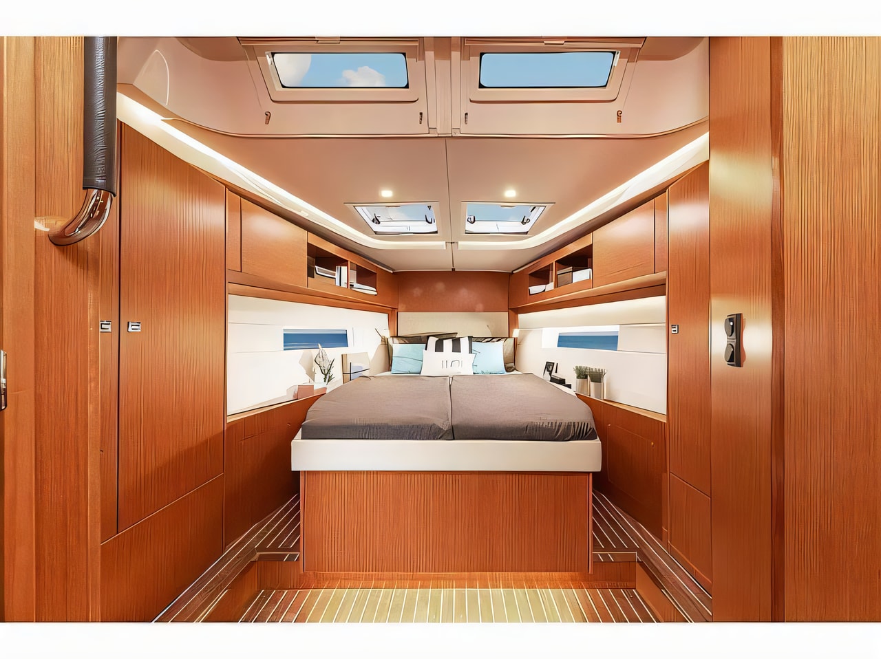 Layout of Bavaria C45 Style sail boat with 3 cabins Croatia yacht charter