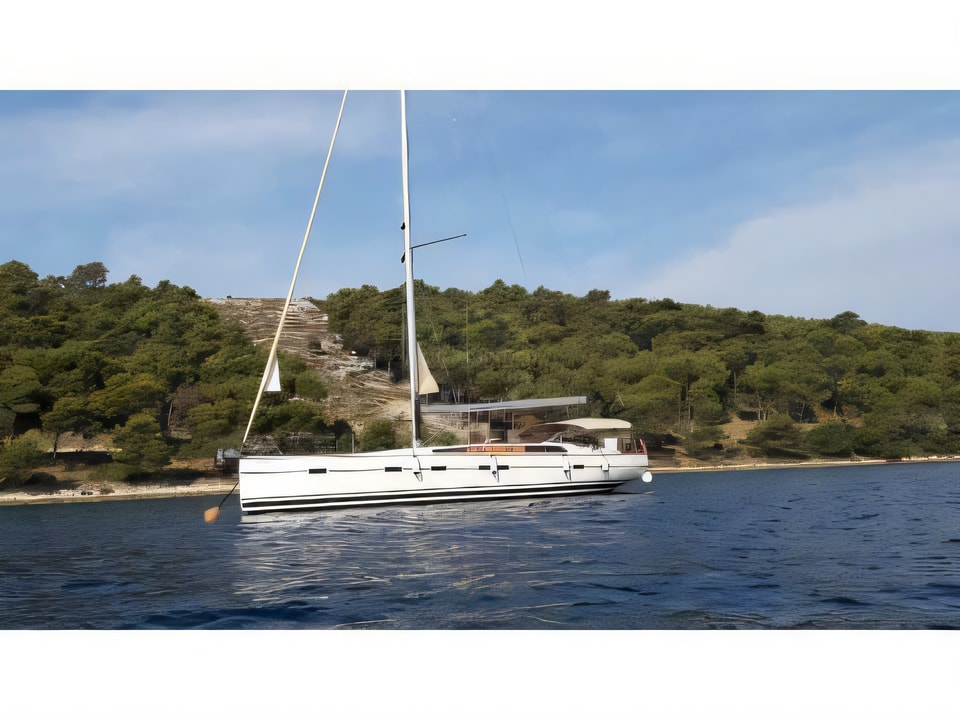 Exterior overview of D&D Kufner 54.1 sail boat for charter from Trogir ACI Marina in the Split sailing area Croatia