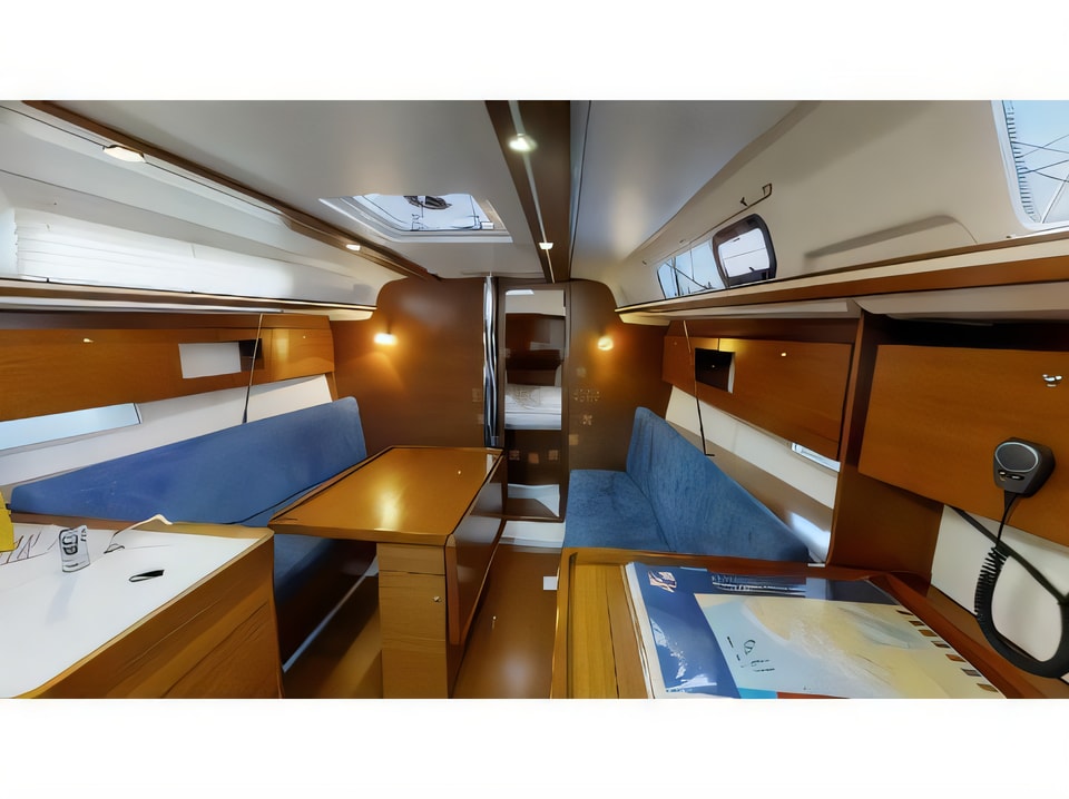 Interior of Dufour 335 Grand Large sail boat with 2 cabins Croatia yacht charter
