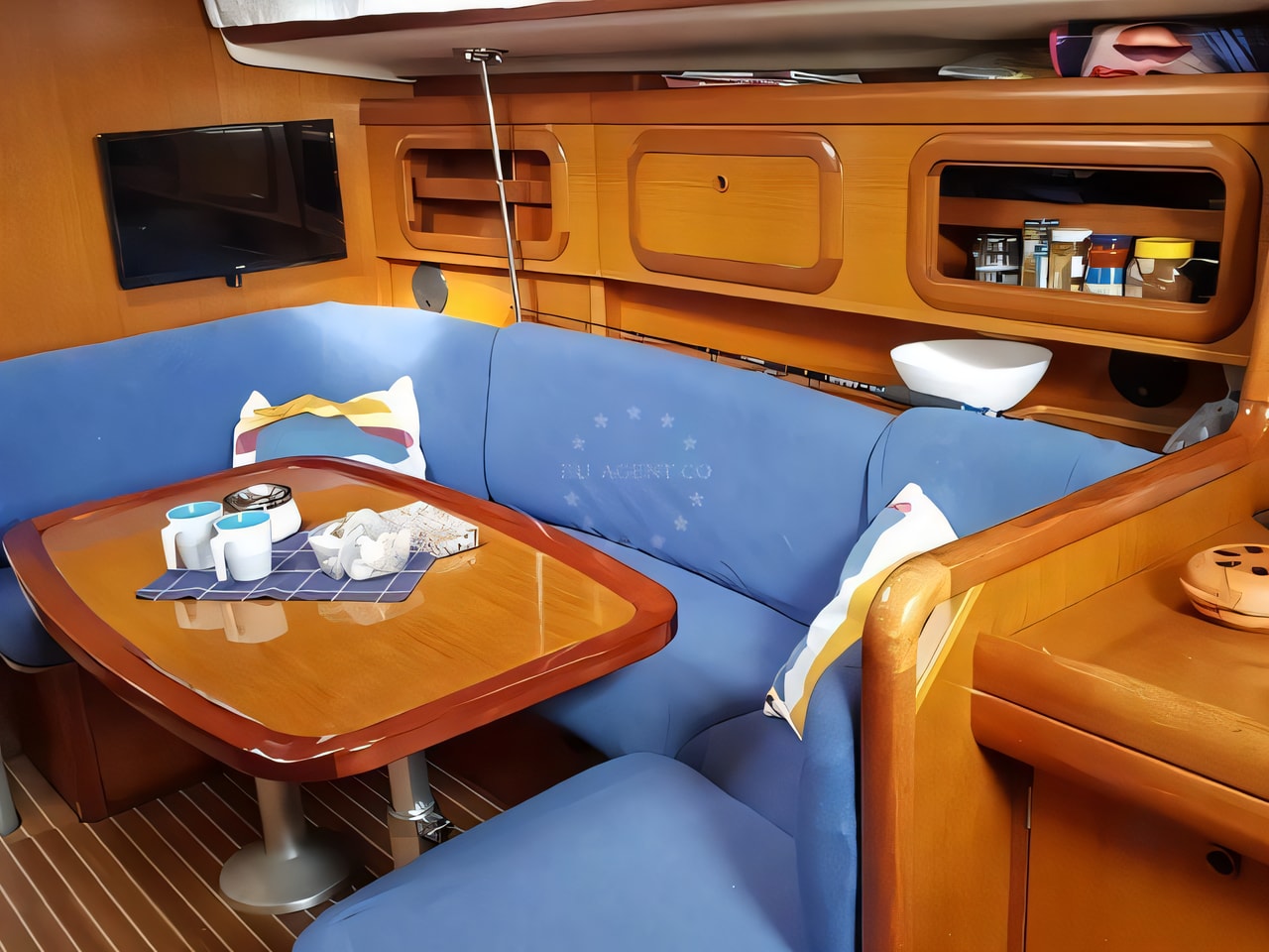Layout of Grand Soleil 40 R sail boat with 3 cabins Croatia yacht charter