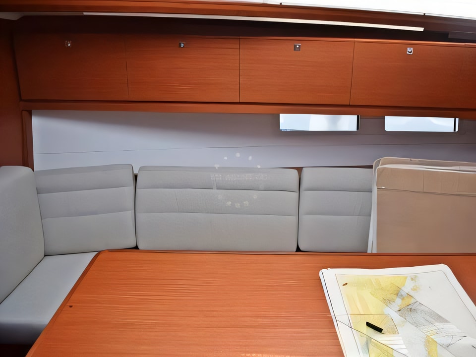 Interior of Dufour 382 Grand Large sail boat with 3 cabins Croatia yacht charter