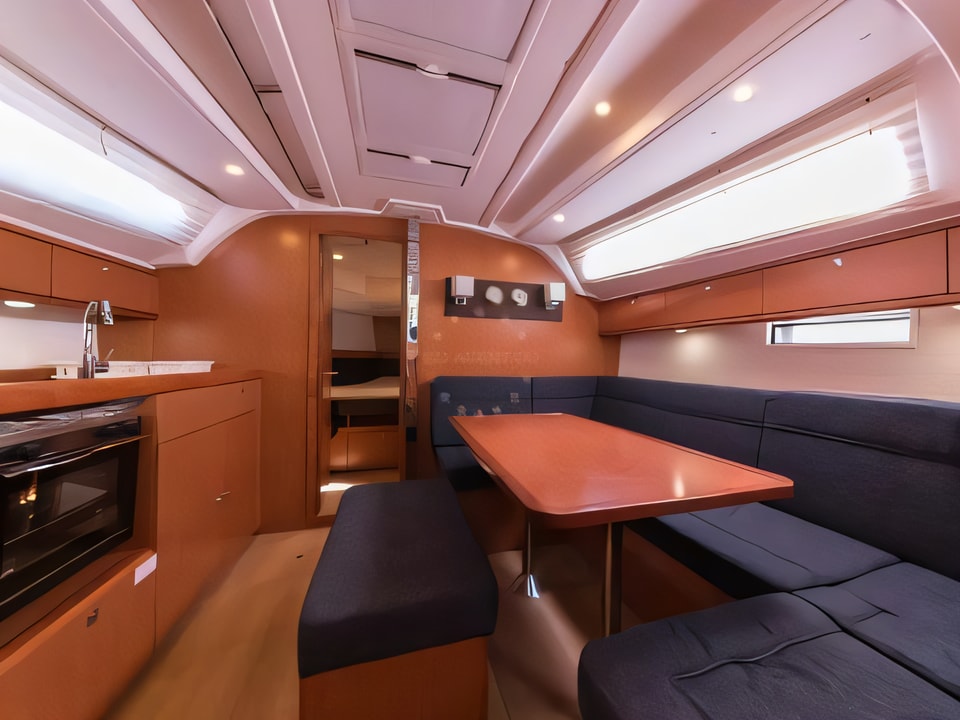 Interior of Bavaria Cruiser 41 sail boat with 3 cabins Croatia yacht charter