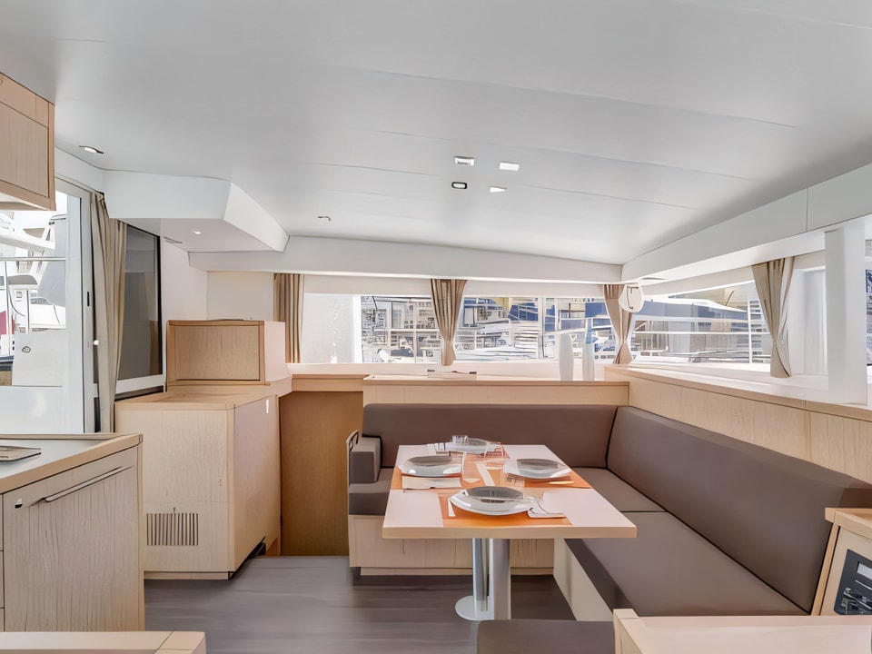 Interior of Lagoon 400 S2 catamaran with 6 cabins Croatia yacht charter