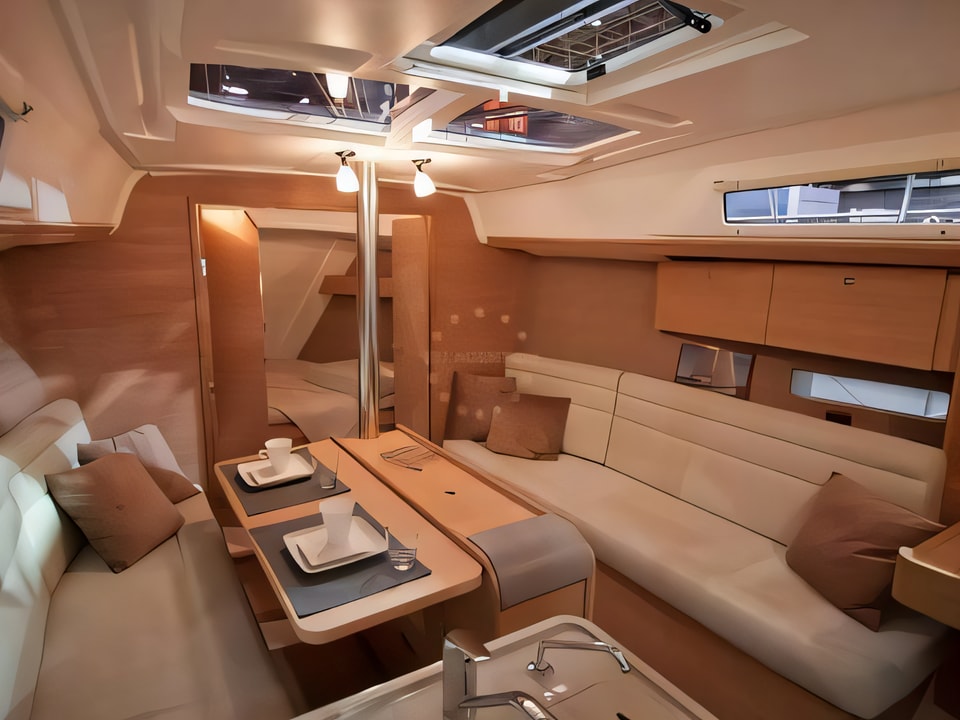 Interior of Dufour 310 Grand Large sail boat with 2 cabins Croatia yacht charter
