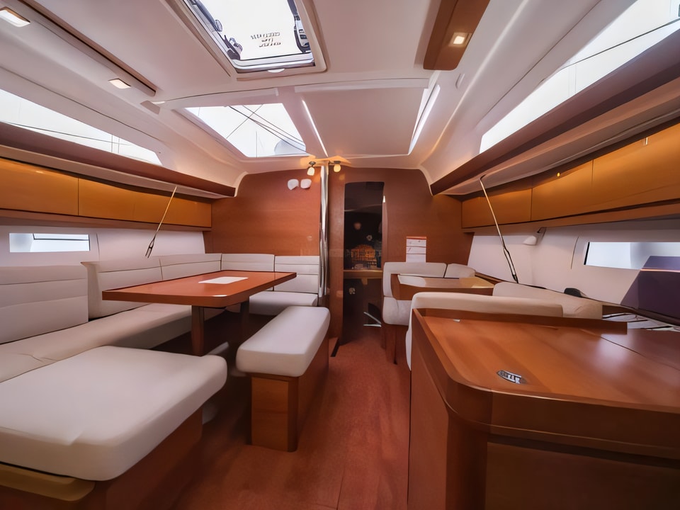 Interior of Dufour 410 Grand Large sail boat with 3 cabins Croatia yacht charter