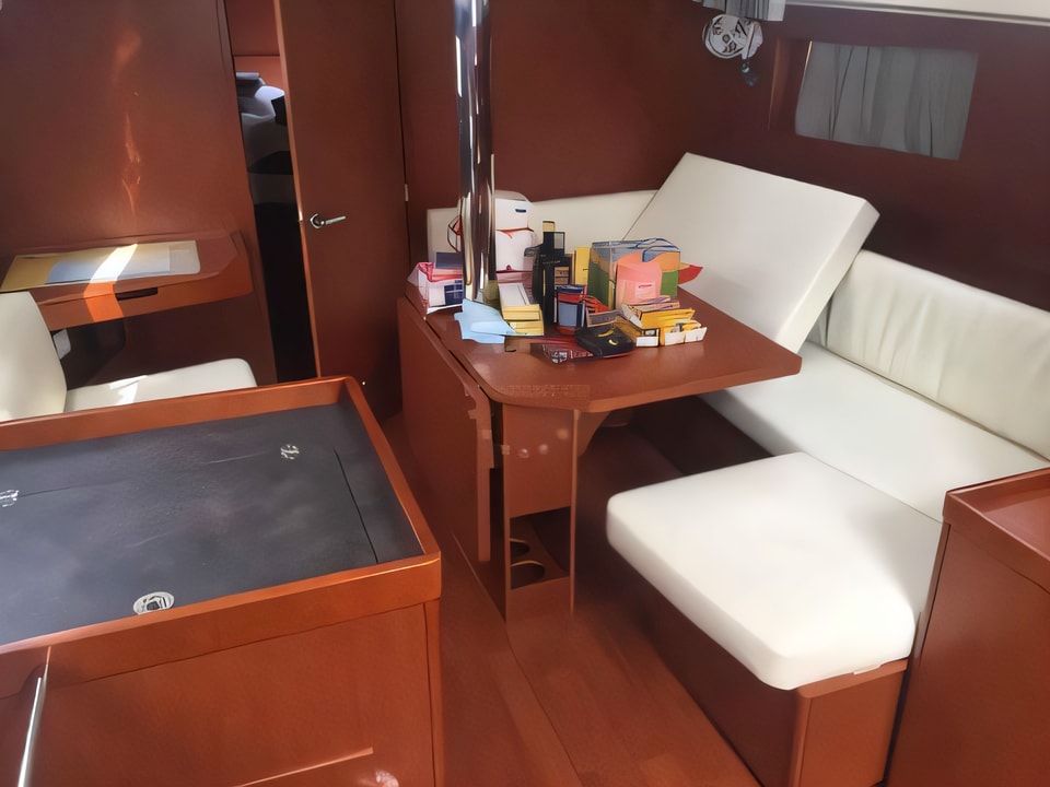 Interior of Oceanis 41.1 sail boat with 3 cabins Croatia yacht charter