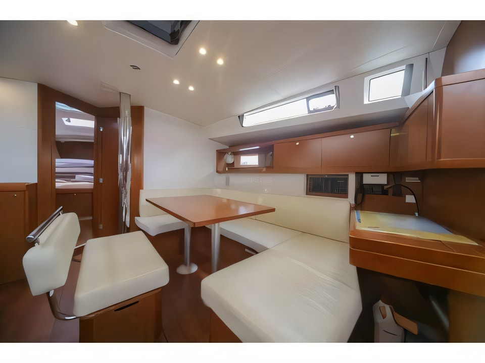 Interior of Oceanis 45 sail boat with 4 cabins Croatia yacht charter