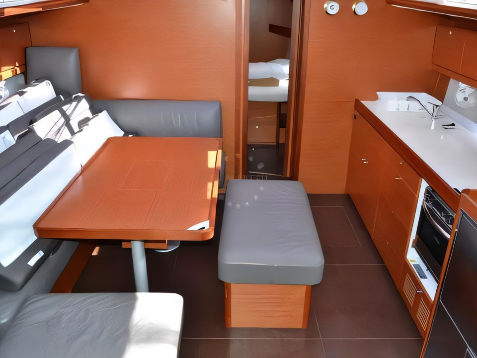 Interior of Dufour 460 Grand Large sail boat with 4 cabins Croatia yacht charter