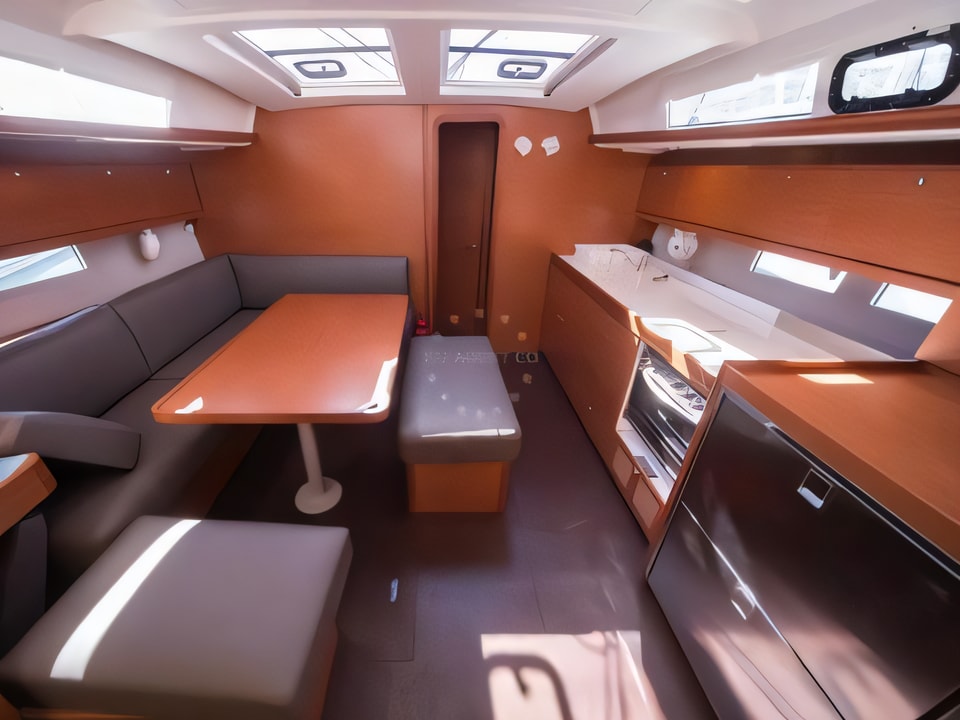 Interior of Dufour 460 Grand Large sail boat with 4 cabins Croatia yacht charter