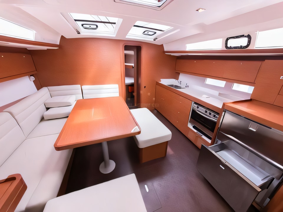 Interior of Dufour 460 Grand Large sail boat with 4 cabins Croatia yacht charter