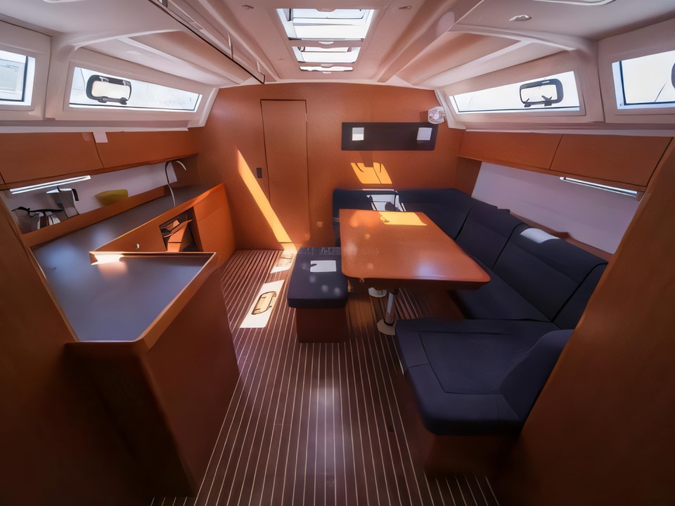 Interior of Bavaria Cruiser 46 sail boat with 4 cabins Croatia yacht charter