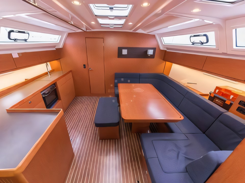 Interior of Bavaria Cruiser 46 sail boat with 4 cabins Croatia yacht charter