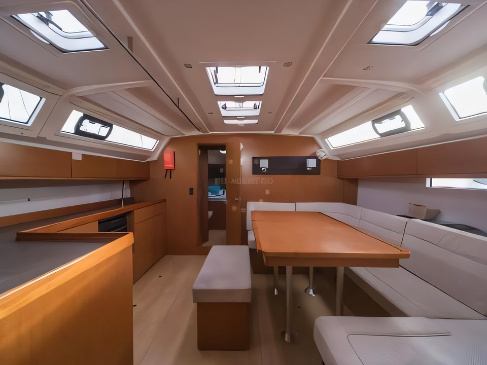 Interior of Bavaria Cruiser 46 sail boat with 4 cabins Croatia yacht charter
