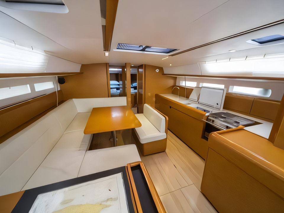 Interior of Sun Odyssey 509 sail boat with 6 cabins Croatia yacht charter