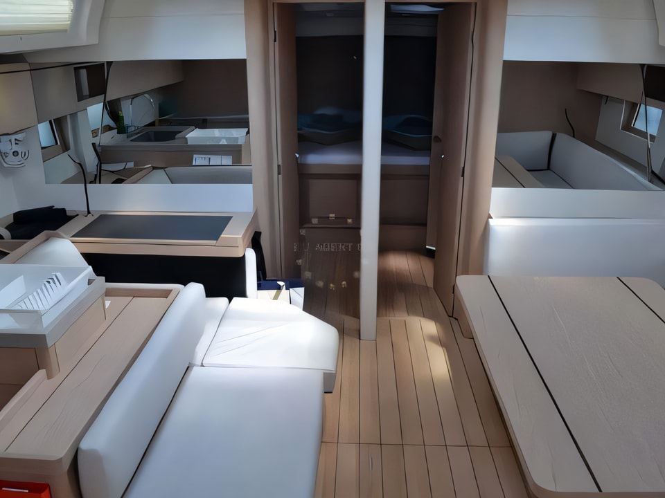 Interior of Oceanis 51.1 sail boat with 6 cabins Croatia yacht charter